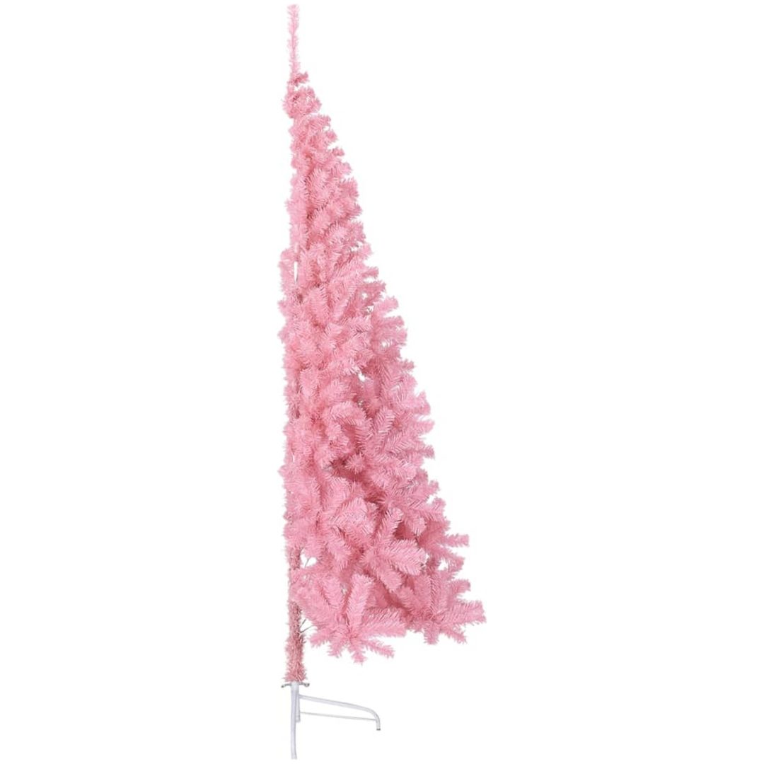 Halv plastgran med stativ rosa 210 cm PVC vidaXL 210 x 120 cm – bild 4
