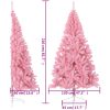 Halv plastgran med stativ rosa 210 cm PVC vidaXL 210 x 120 cm – miniatyr 9