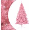 Halv plastgran med stativ rosa 240 cm PVC vidaXL 240 x 125 cm – miniatyr 2