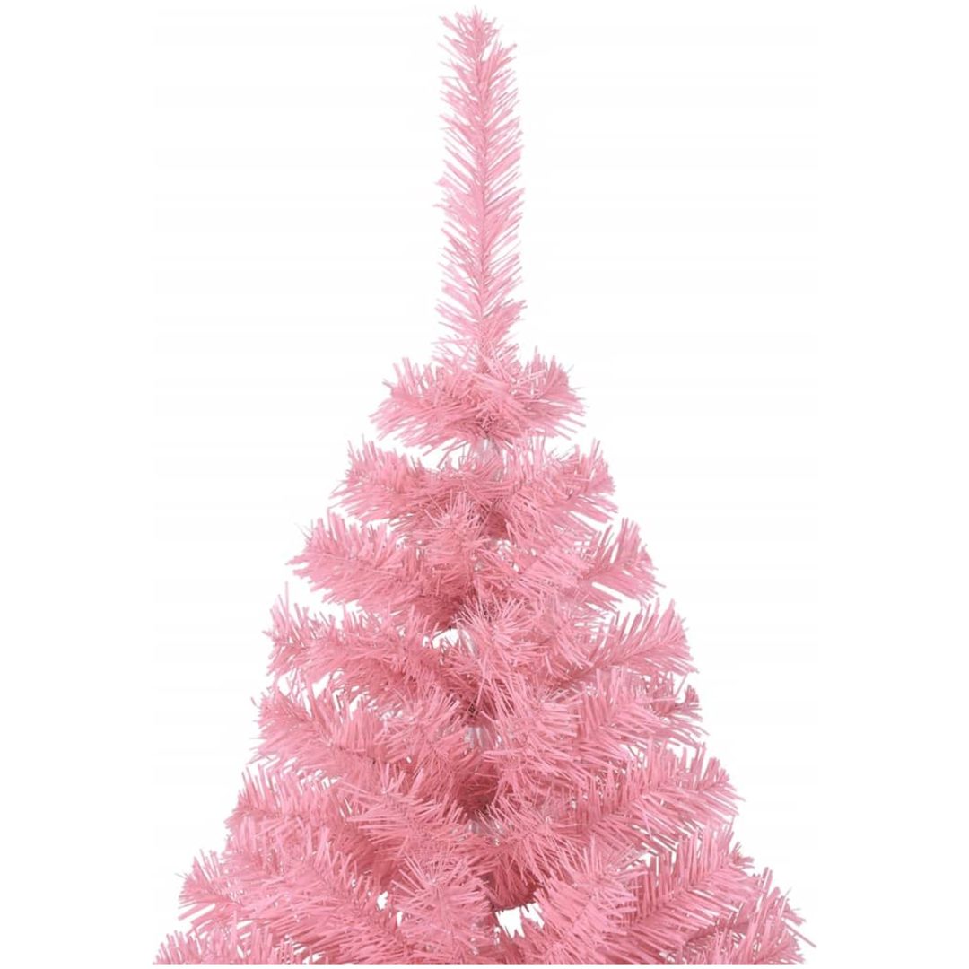 Halv plastgran med stativ rosa 240 cm PVC vidaXL 240 x 125 cm – bild 5