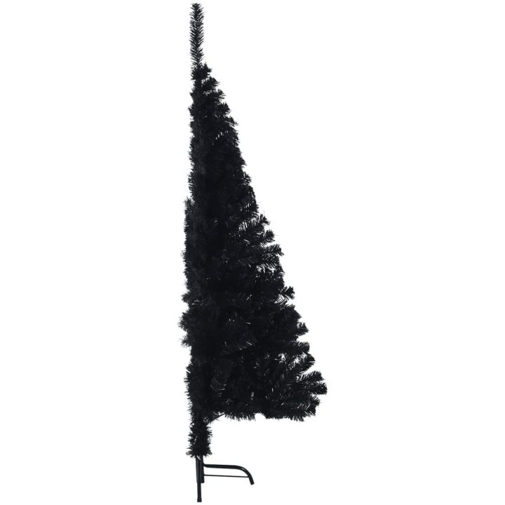 Halv plastgran med stativ svart 120 cm PVC vidaXL 120 x 68 cm – bild 4