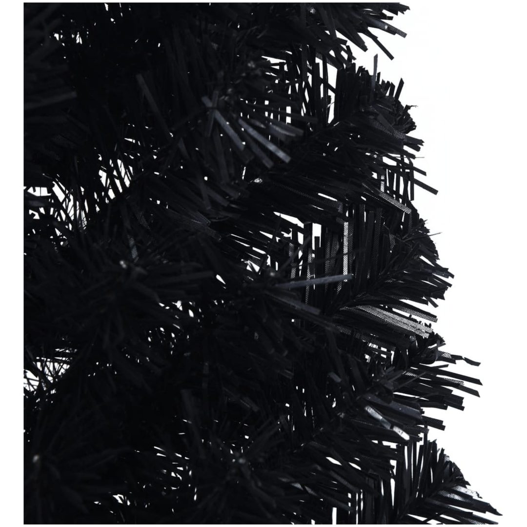 Halv plastgran med stativ svart 120 cm PVC vidaXL 120 x 68 cm – bild 6
