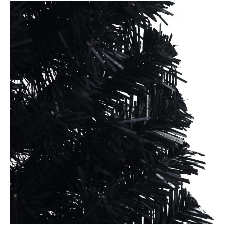 Halv plastgran med stativ svart 120 cm PVC vidaXL 120 x 68 cm – bild 6
