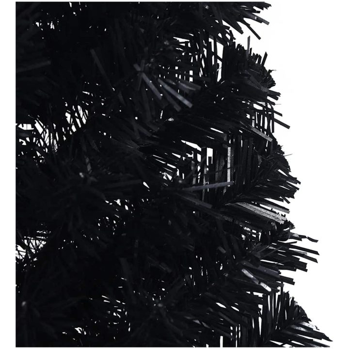 Halv plastgran med stativ svart 150 cm PVC vidaXL 150 x 95 cm – bild 6