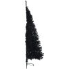 Halv plastgran med stativ svart 180 cm PVC vidaXL 180 x 115 cm – miniatyr 4