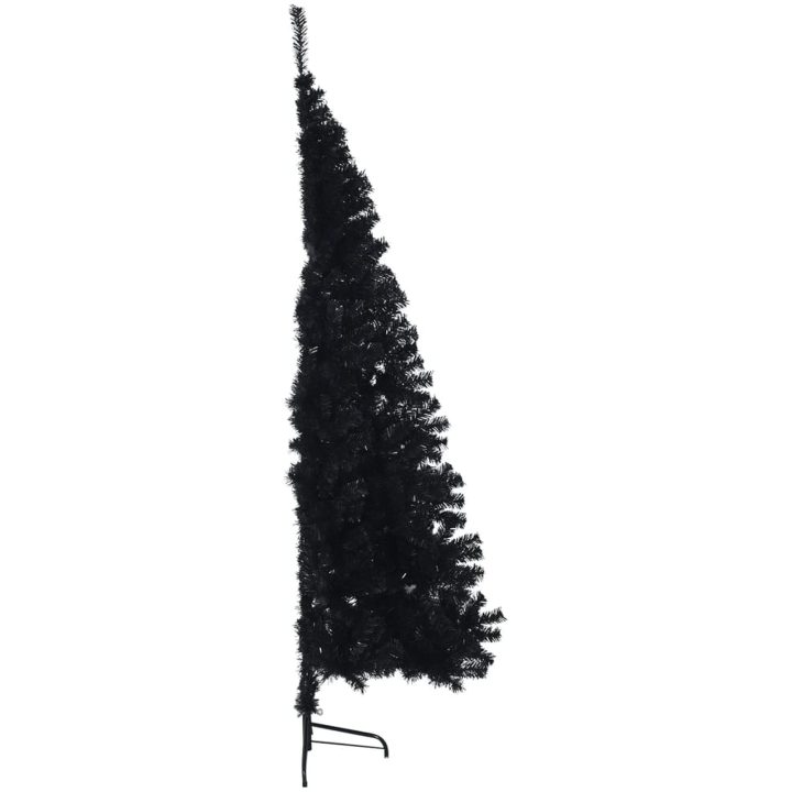Halv plastgran med stativ svart 180 cm PVC vidaXL 180 x 115 cm – bild 4