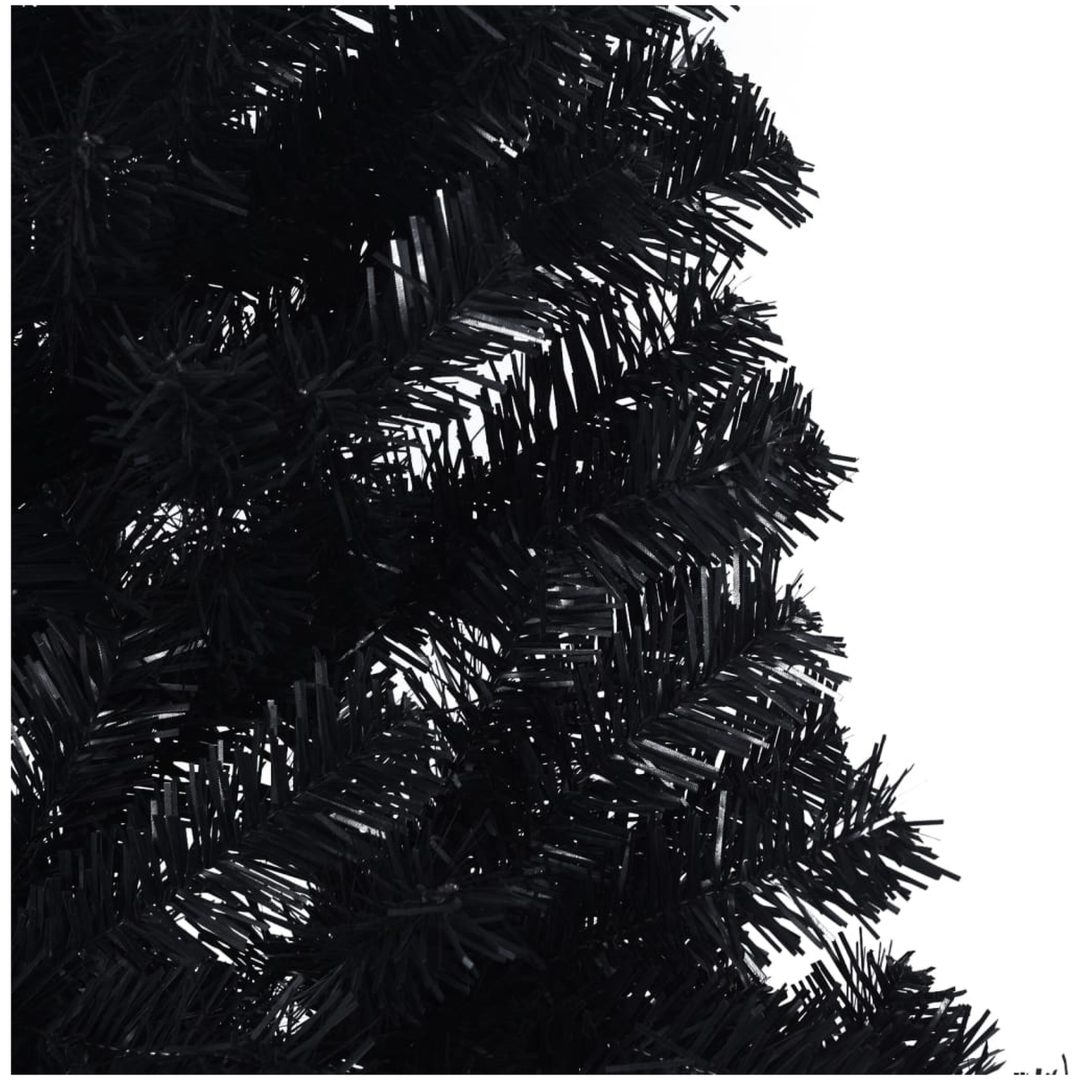 Halv plastgran med stativ svart 180 cm PVC vidaXL 180 x 115 cm – bild 6