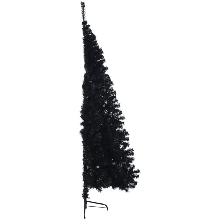 Halv plastgran med stativ svart 210 cm PVC vidaXL 210 x 120 cm – bild 4