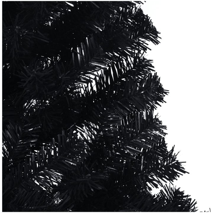 Halv plastgran med stativ svart 210 cm PVC vidaXL 210 x 120 cm – bild 6