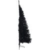 Halv plastgran med stativ svart 240 cm PVC vidaXL 240 x 125 cm – miniatyr 4