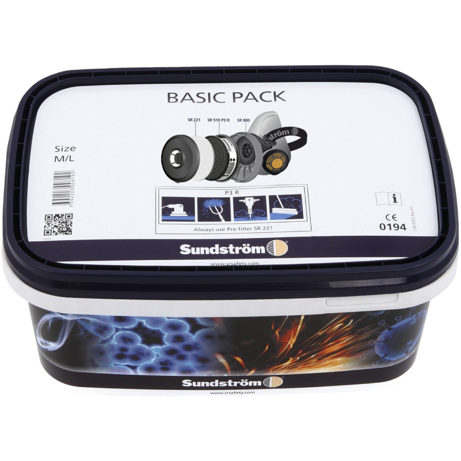 Hel- Och halvmask sundströ - Sundström sr 900 m basic pack