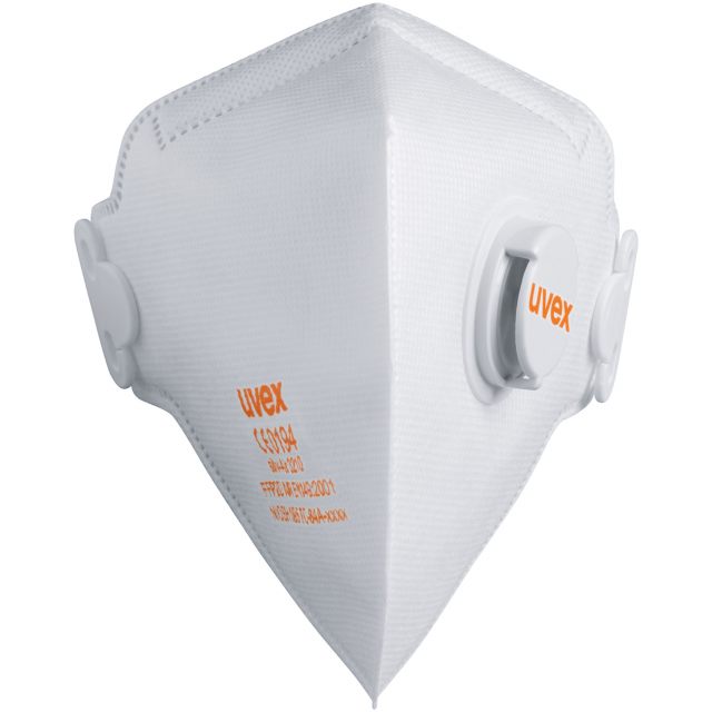 Filtrerande halvmask vikbar med ventil Uvex 3210 FFP2