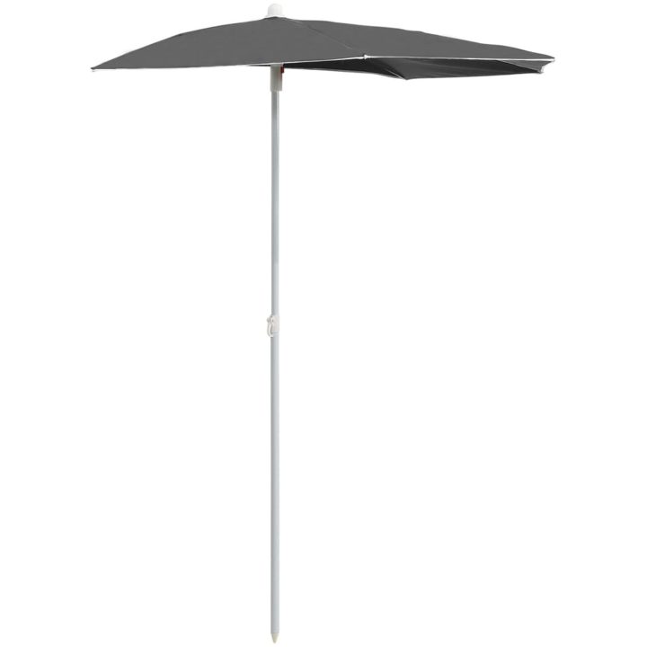 Halvrunt parasoll med stång 180x90 cm antracit vidaXL – bild 2