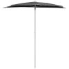 Halvrunt parasoll med stång 180x90 cm antracit vidaXL – miniatyr 3