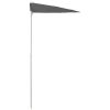 Halvrunt parasoll med stång 180x90 cm antracit vidaXL – miniatyr 5