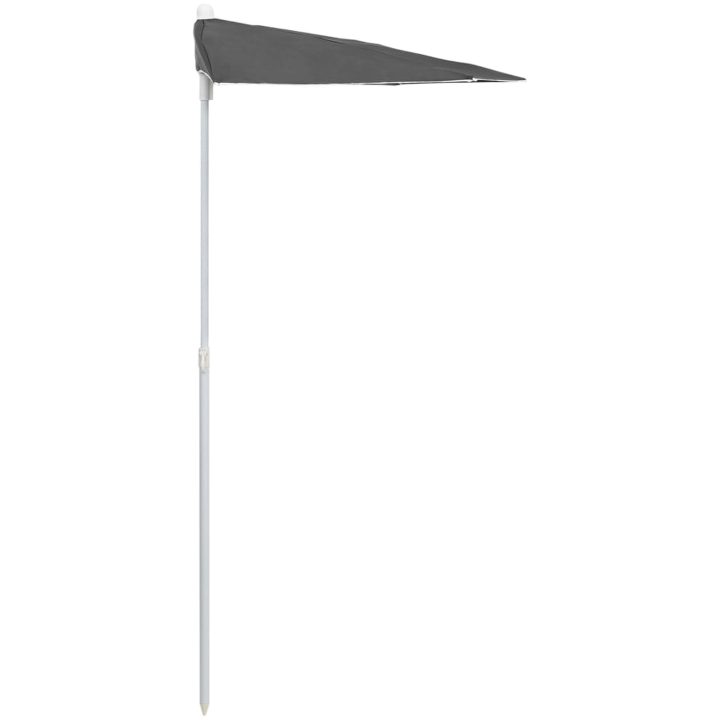 Halvrunt parasoll med stång 180x90 cm antracit vidaXL – bild 5