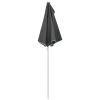 Halvrunt parasoll med stång 180x90 cm antracit vidaXL – miniatyr 6