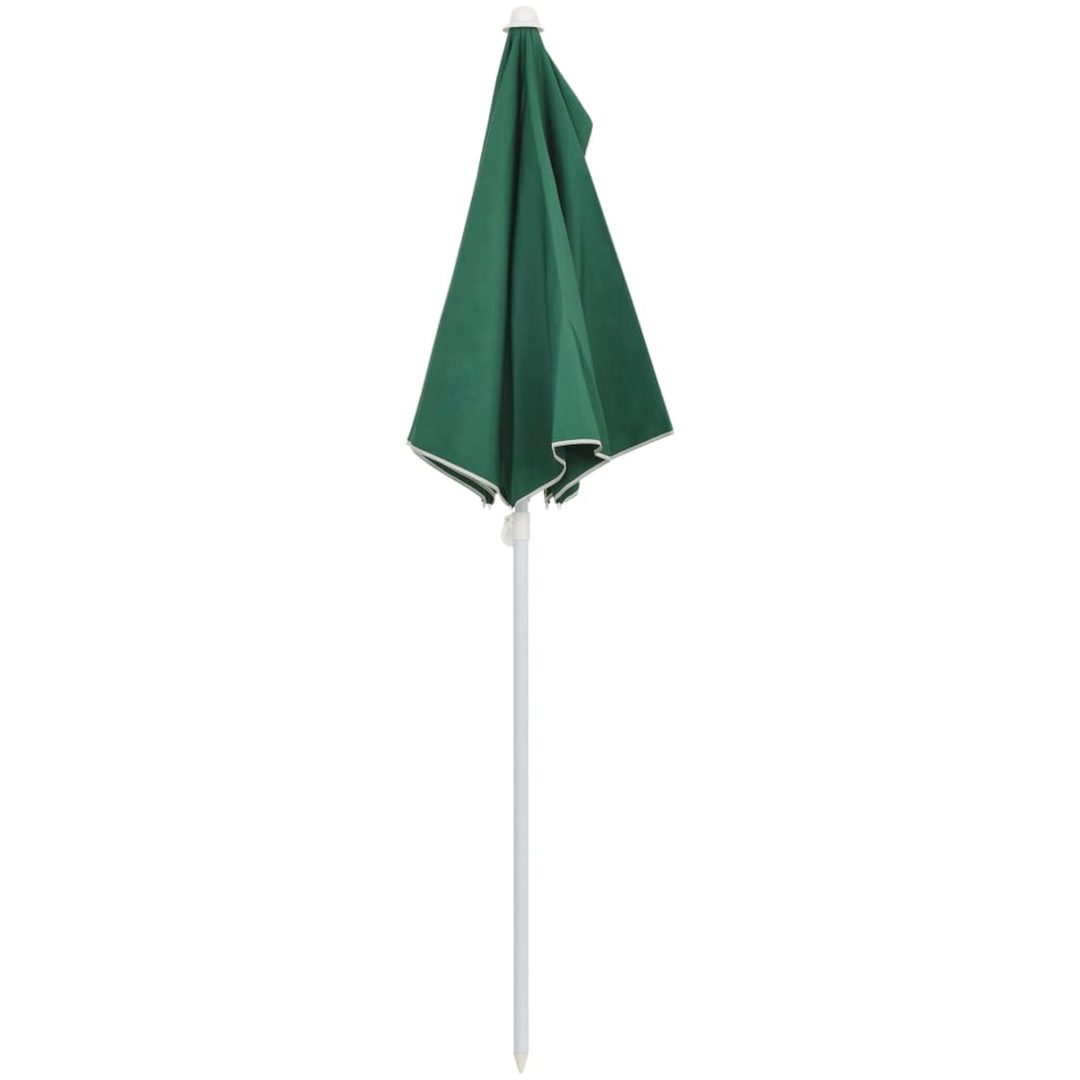 Halvrunt parasoll med stång 180x90 cm grön vidaXL – bild 6