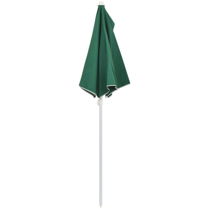 Halvrunt parasoll med stång 180x90 cm grön vidaXL – bild 6
