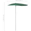 Halvrunt parasoll med stång 180x90 cm grön vidaXL – miniatyr 8
