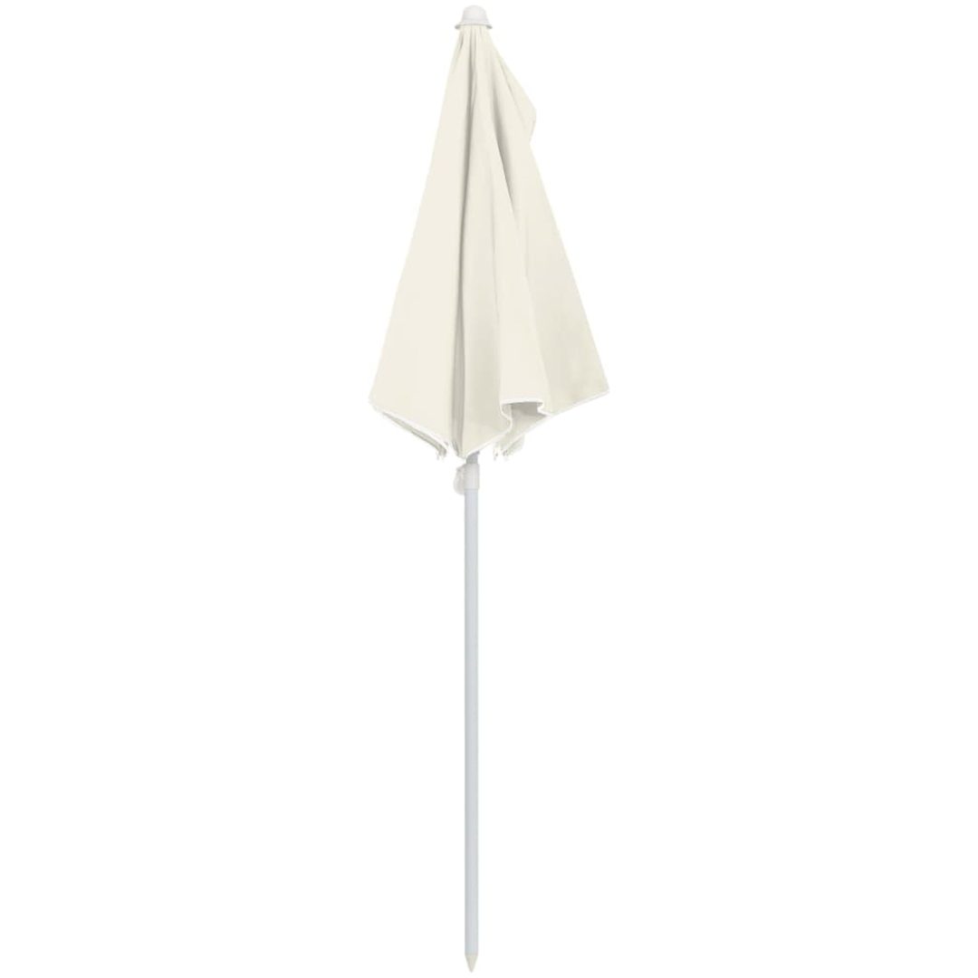 Halvrunt parasoll med stång 180x90 cm sand vidaXL – bild 6