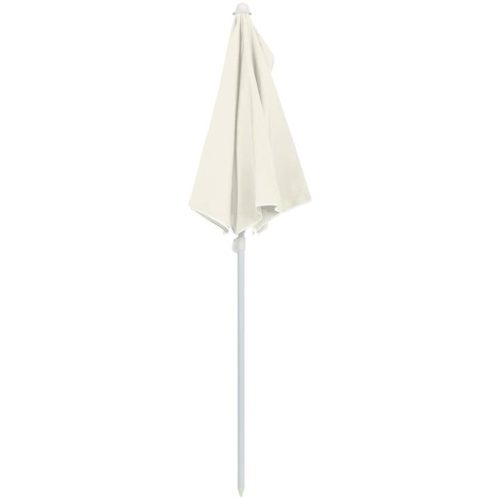 Halvrunt parasoll med stång 180x90 cm sand vidaXL – bild 6