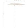 Halvrunt parasoll med stång 180x90 cm sand vidaXL – miniatyr 8