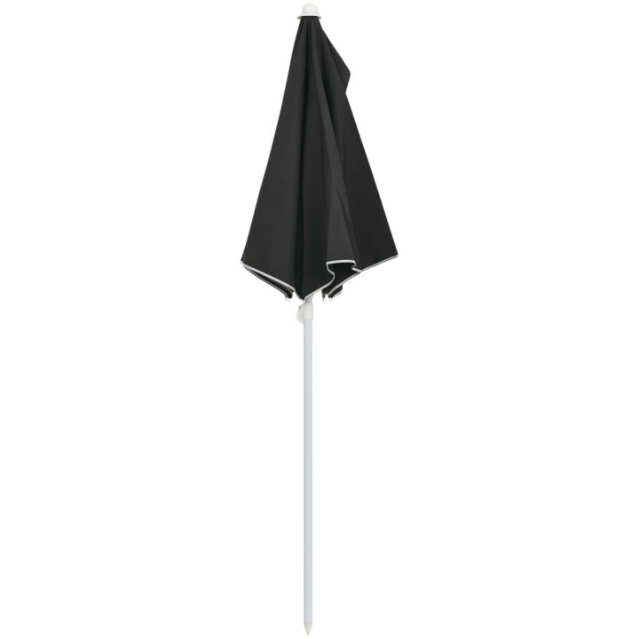 Halvrunt parasoll med stång 180x90 cm svart vidaXL – bild 6