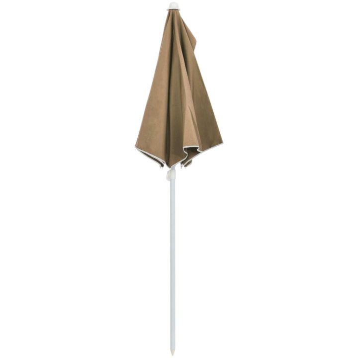 Halvrunt parasoll med stång 180x90 cm taupe vidaXL – bild 6