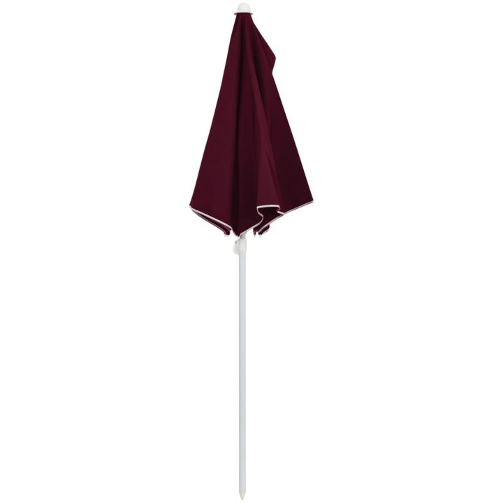 Halvrunt parasoll med stång 180x90 cm vinröd vidaXL – bild 6