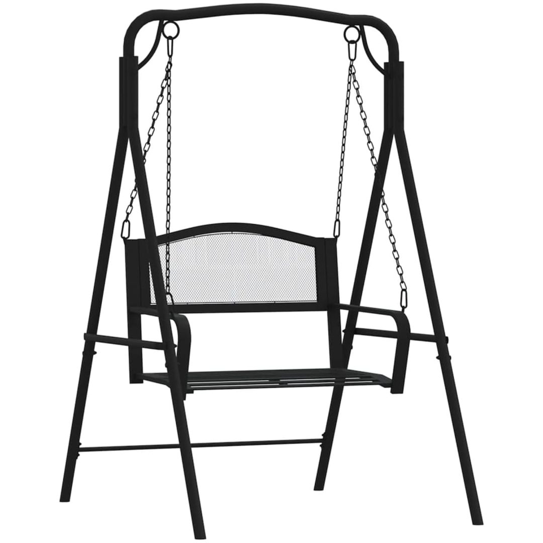 Hammock 124 cm svart stål vidaXL – bild 2