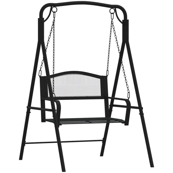 Hammock 124 cm svart stål vidaXL – bild 2