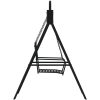 Hammock 124 cm svart stål vidaXL – miniatyr 4