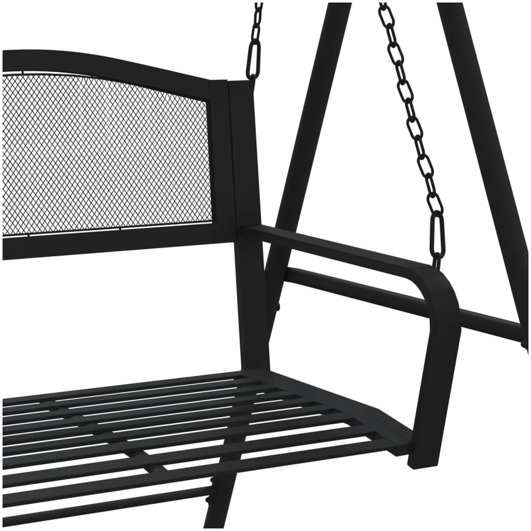 Hammock 124 cm svart stål vidaXL – bild 6