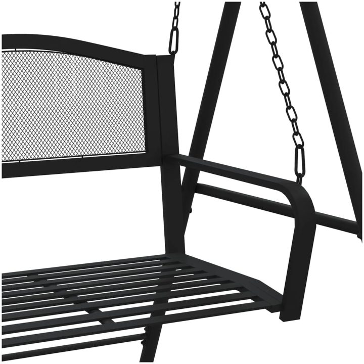 Hammock 124 cm svart stål vidaXL – bild 6