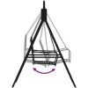 Hammock 124 cm svart stål vidaXL – miniatyr 7