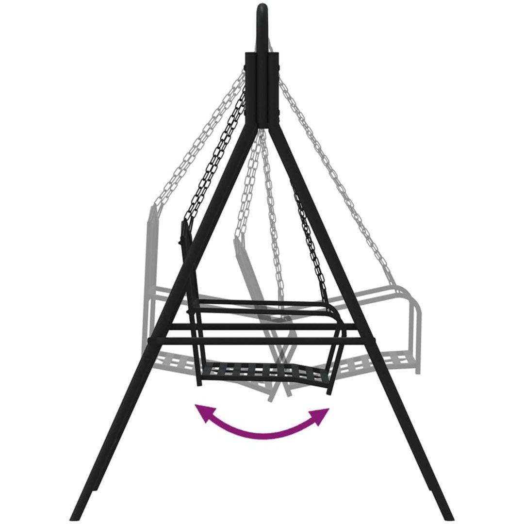 Hammock 124 cm svart stål vidaXL – bild 7