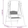 Hammock 124 cm svart stål vidaXL – miniatyr 8