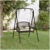 Hammock 124 cm svart stål vidaXL – miniatyr 1