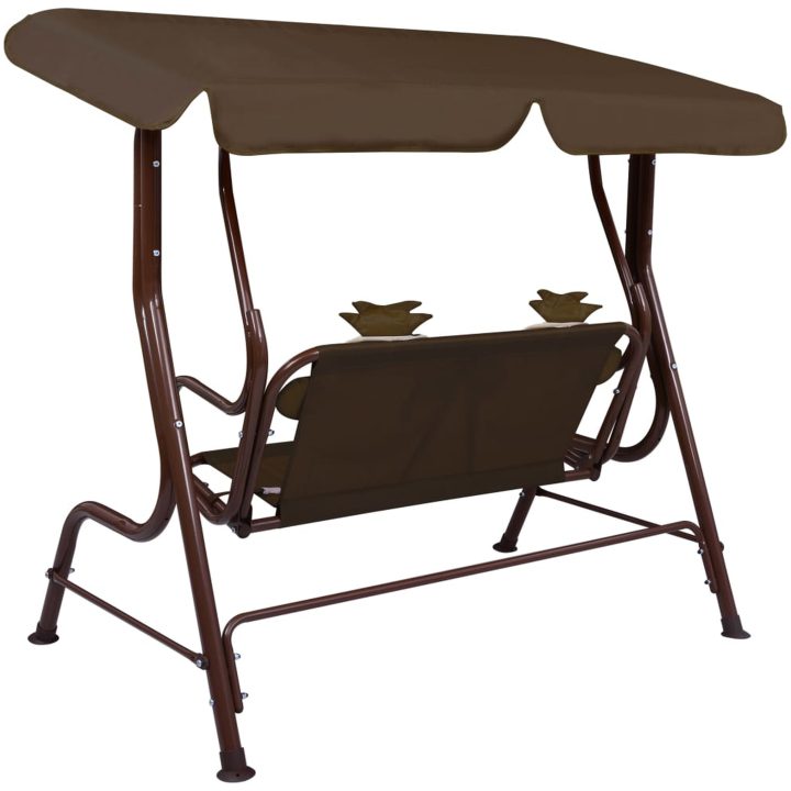 Hammock för barn brun 115x75x110 cm tyg vidaXL – bild 4