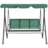 Hammock grön 170 cm textilen & stål vidaXL – miniatyr 2