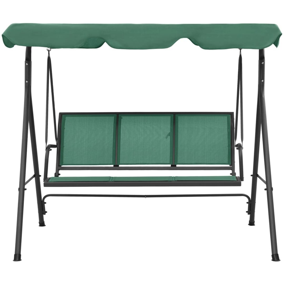 Hammock grön 170 cm textilen & stål vidaXL – bild 2