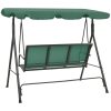 Hammock grön 170 cm textilen & stål vidaXL – miniatyr 4