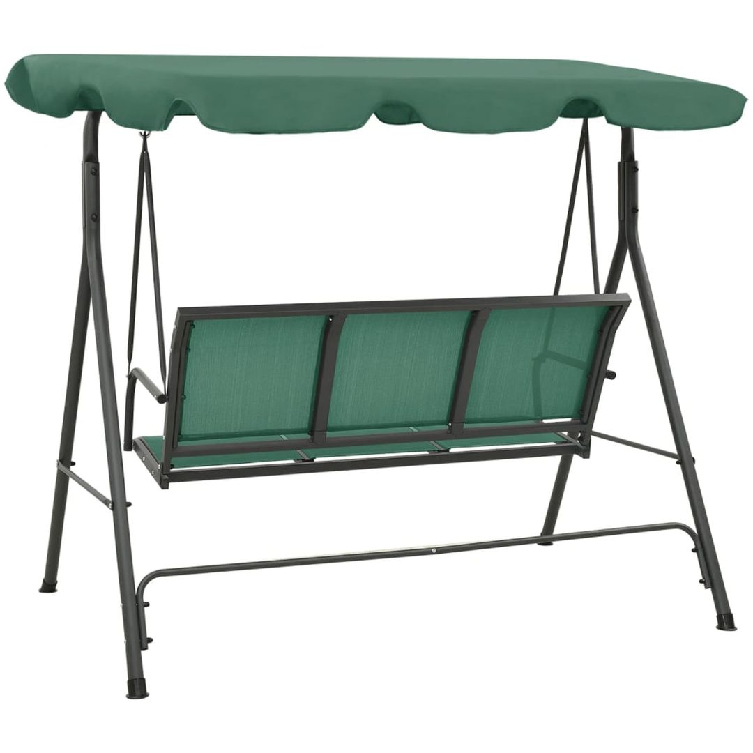 Hammock grön 170 cm textilen & stål vidaXL – bild 4