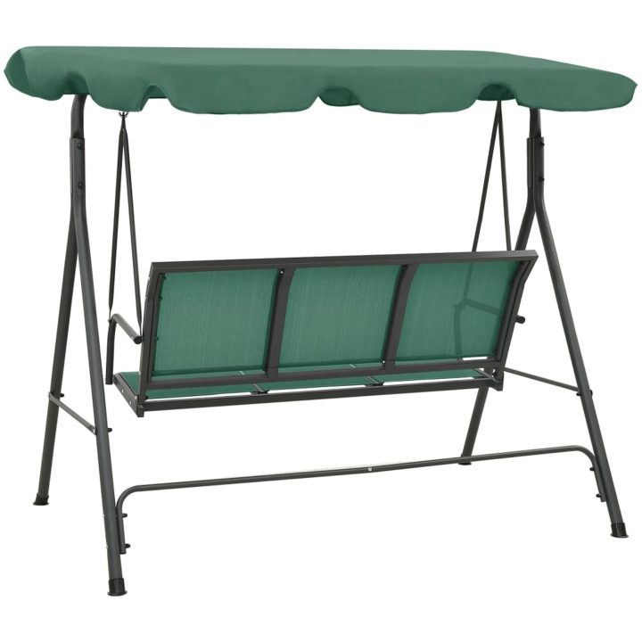Hammock grön 170 cm textilen & stål vidaXL – bild 4