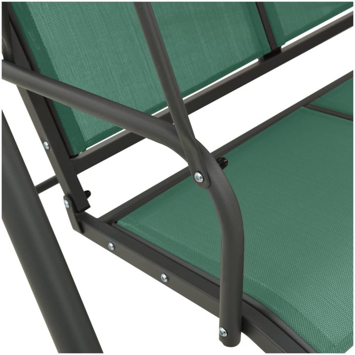 Hammock grön 170 cm textilen & stål vidaXL – bild 6