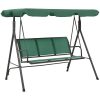 Hammock grön 170 cm textilen & stål vidaXL – miniatyr 1