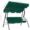 Hammock grön 170x110x153 cm tyg vidaXL – miniatyr 6