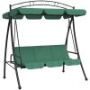 Hammock grön 198 cm tyg och stål vidaXL – miniatyr 2
