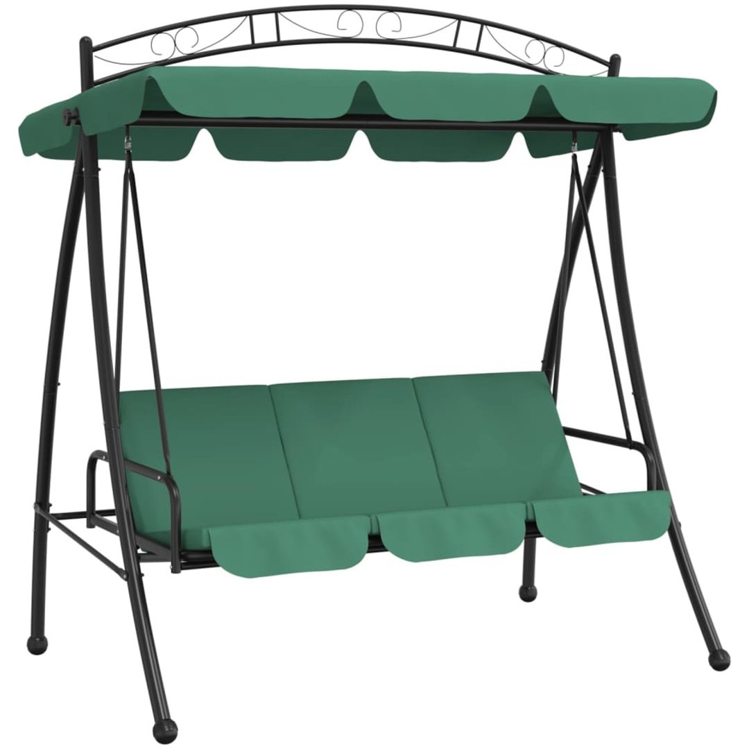 Hammock grön 198 cm tyg och stål vidaXL – bild 2